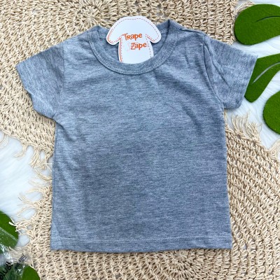 Jardineira Bichos Marinho e Camiseta Cinza